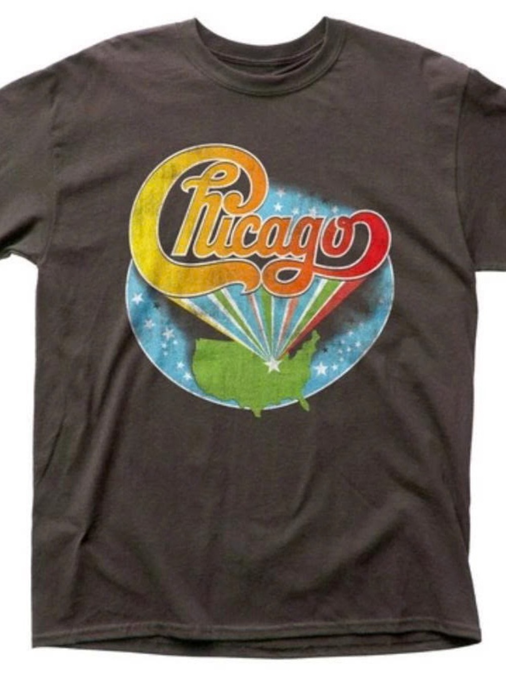 Short Sleeve Tee with Retro Chicago Graphic